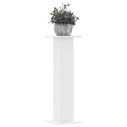 Durable White Engineered Wood Plant Stands 2 pcs 30x30x95 cm