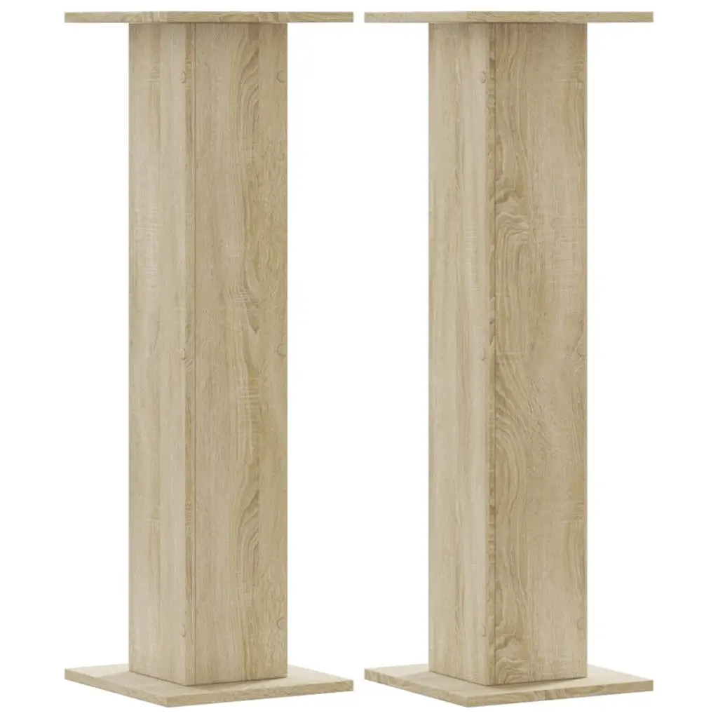 Plant Stands Engineered Wood 30x30x95 cm Brown 2 Piece