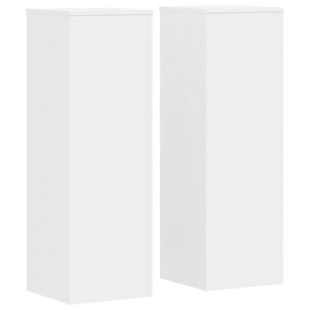 Plant Stands Engineered Wood 33x33x100 cm White 2 pcs
