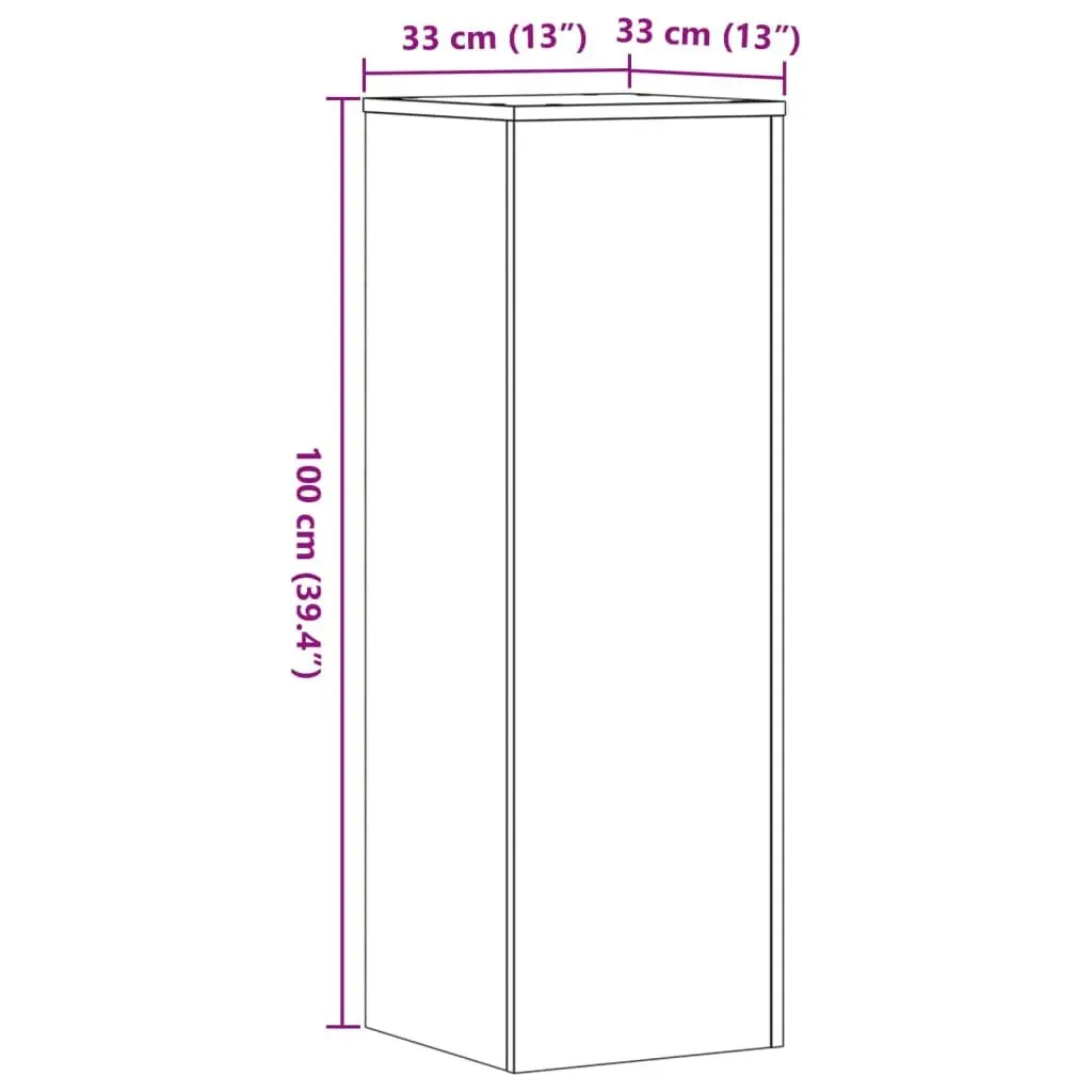 Plant Stands Engineered Wood 33x33x100 cm White 2 pcs