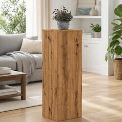 Plant Stands 2 pcs Brown Engineered Wood 33x33x100 cm Flower Display Stands