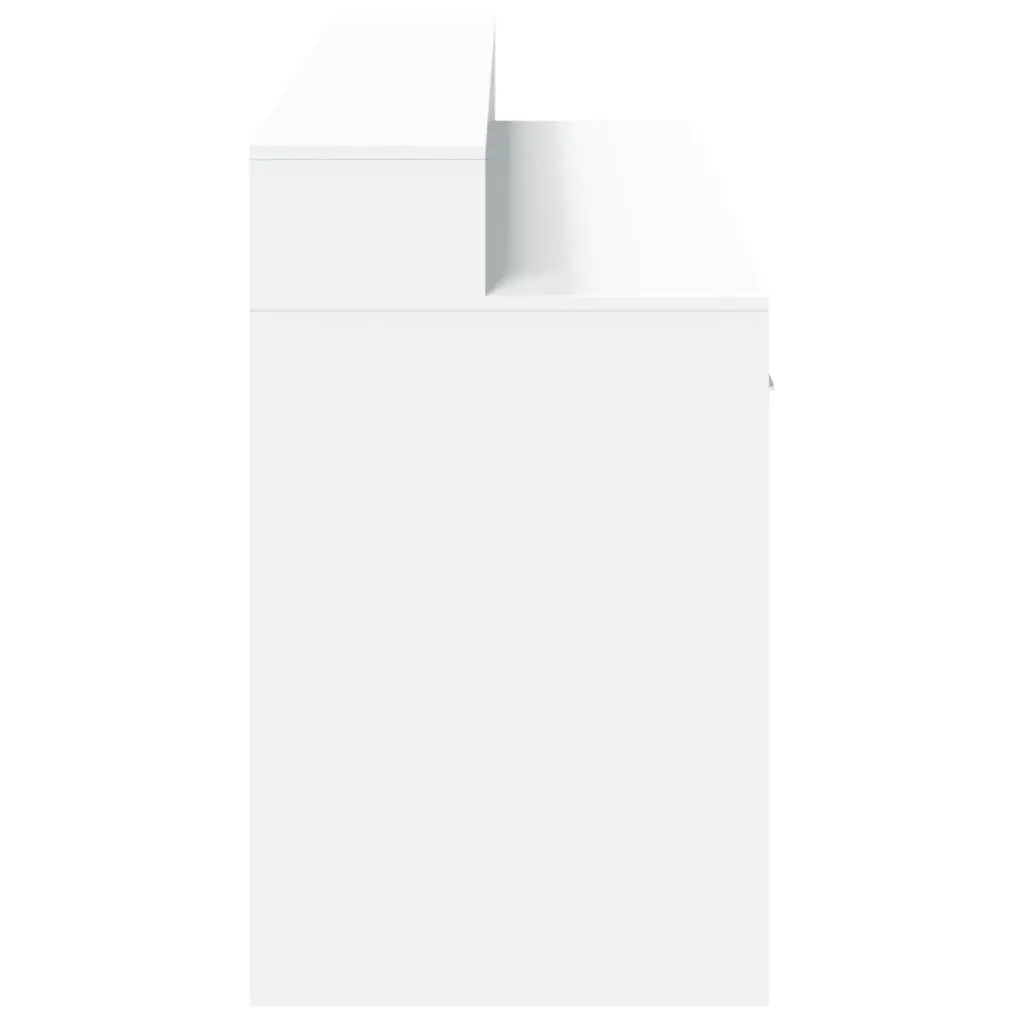 White Office Desk with RGB LED Lighting