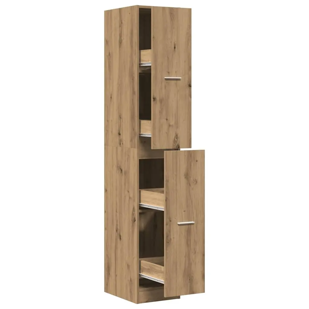 Apothecary Storage Cabinet in Brown Engineered Wood