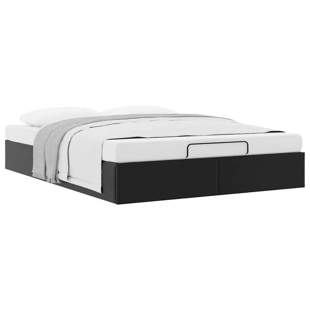 Queen Size Ottoman Storage Bed Frame in Black
