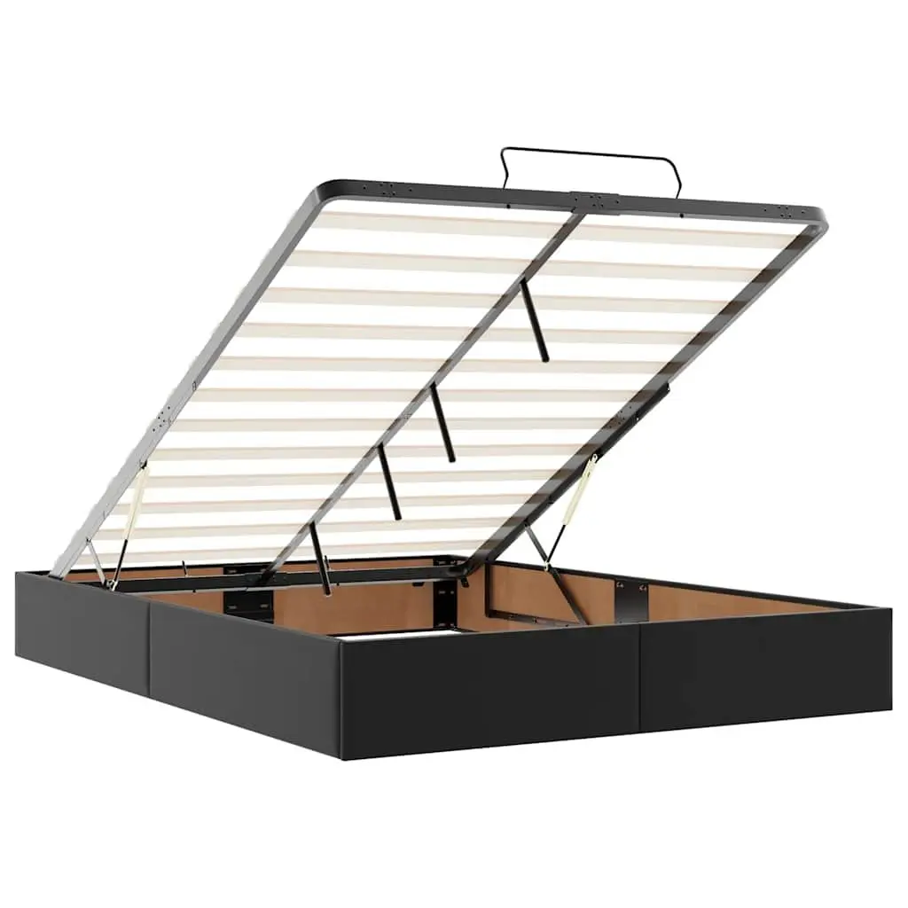 Queen Size Ottoman Storage Bed Frame in Black