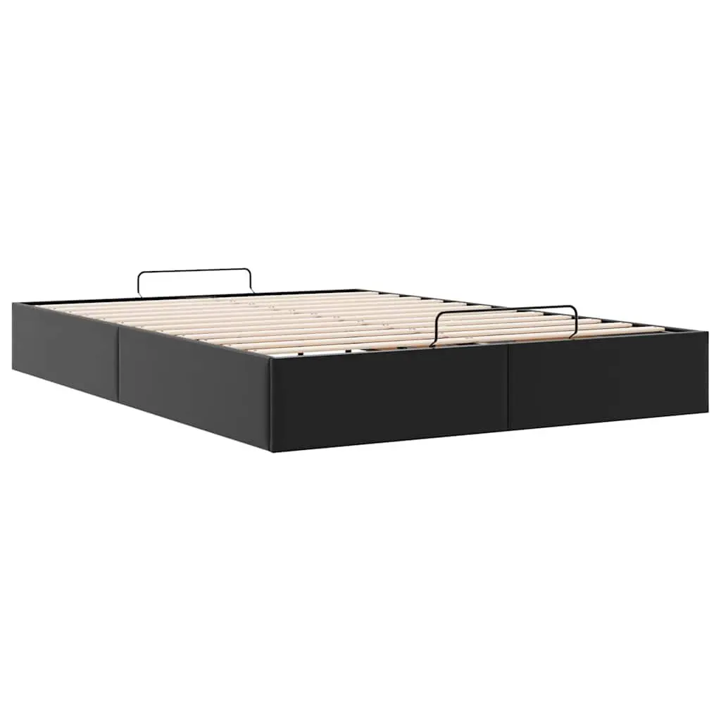 Queen Size Ottoman Storage Bed Frame in Black