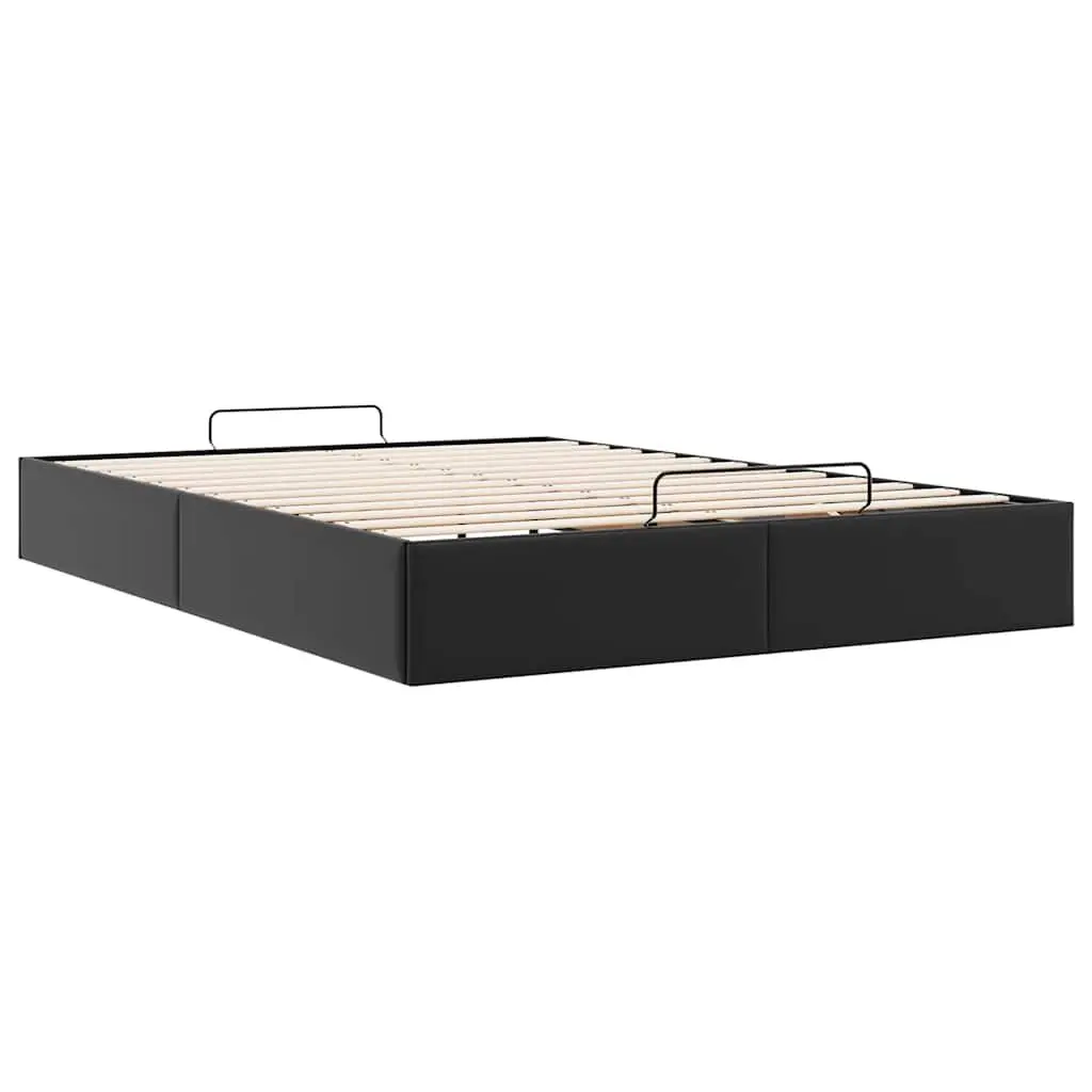 Queen Size Ottoman Storage Bed Frame in Black
