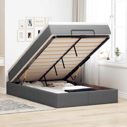 Stylish Ottoman Bed with Pocket Spring Mattress in Grey