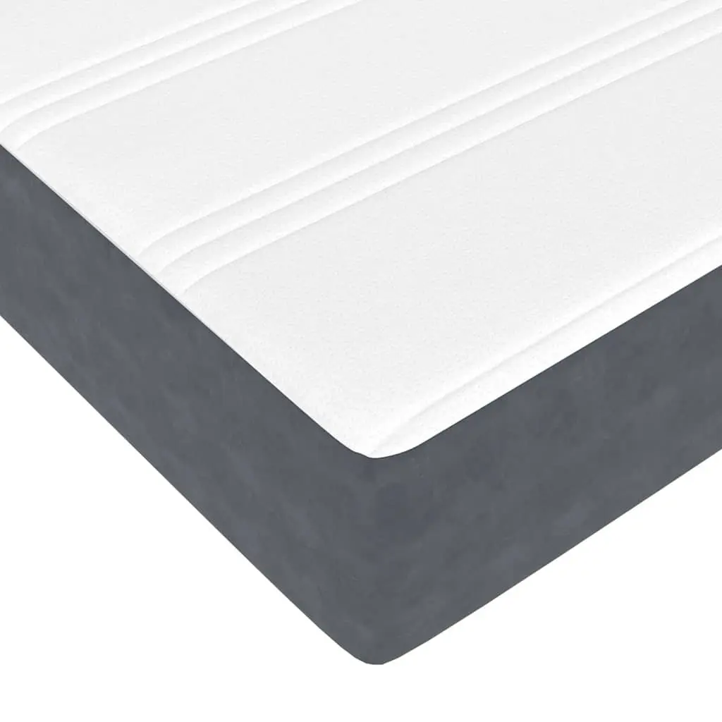 Ottoman Bed Double Velvet Grey Pocket Spring Mattress Storage