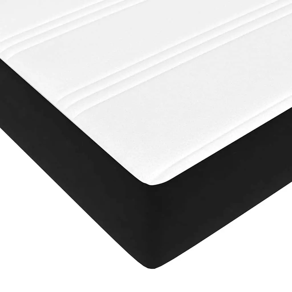 Ottoman Bed Velvet Double Black with Pocket Spring Mattress and Hydraulic Lift Storage Frame