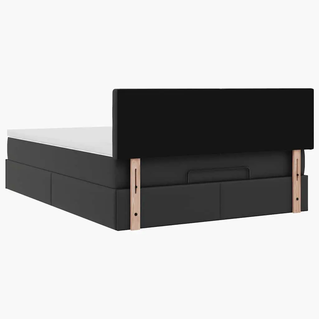 Queen Ottoman Bed with Pocket Spring Mattress in Black
