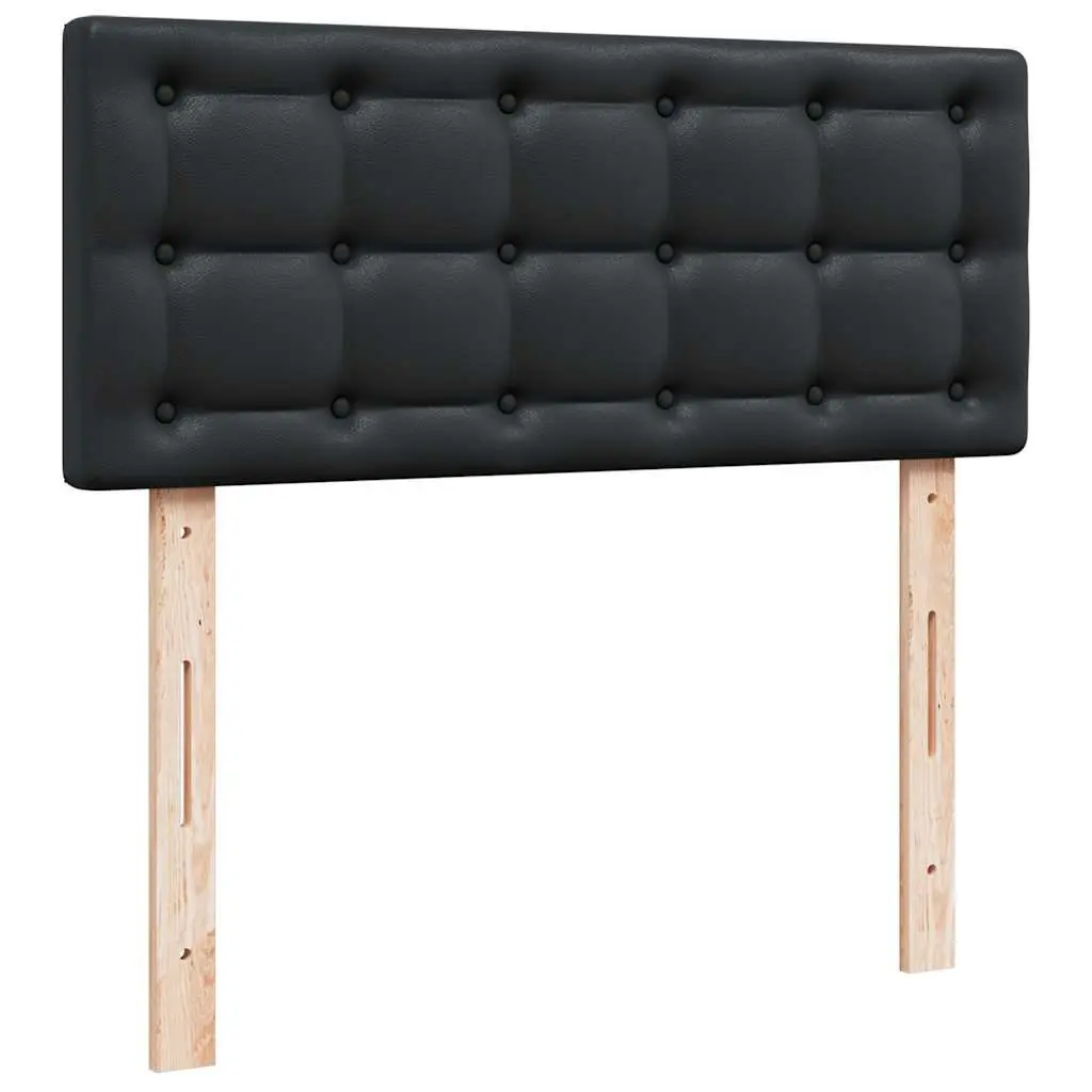 Ottoman Bed Faux Leather King Single Black with Mattress Storage Lift Frame