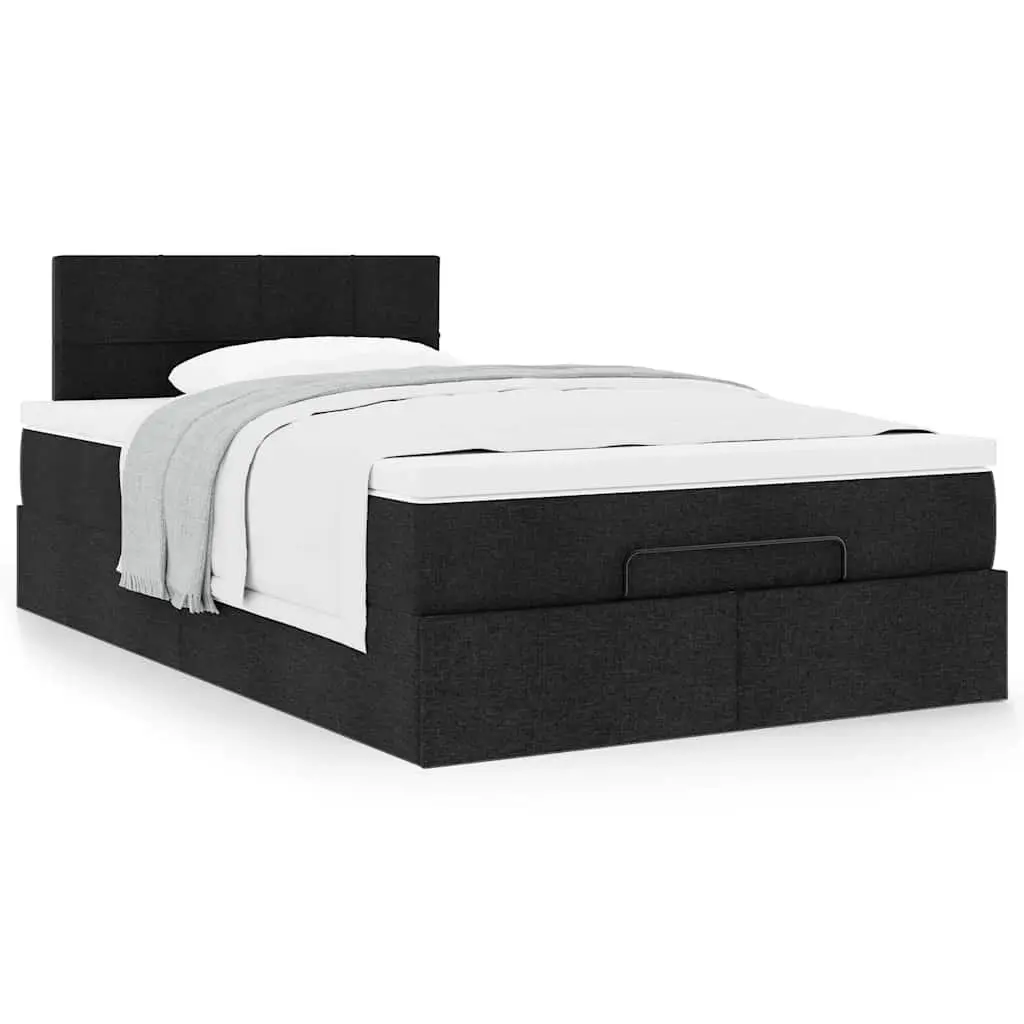 Ottoman Bed with Pocket Spring Mattress in Black