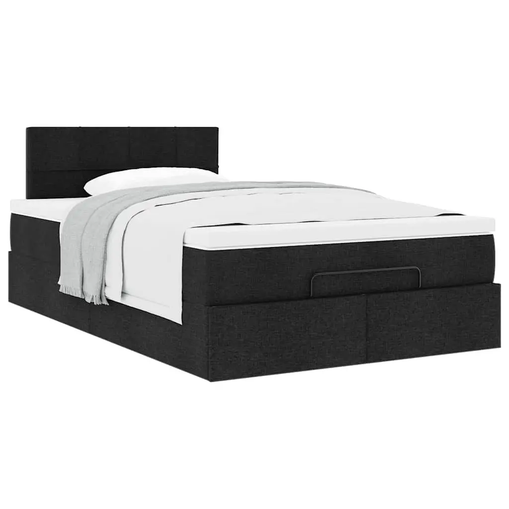 Ottoman Bed with Pocket Spring Mattress in Black