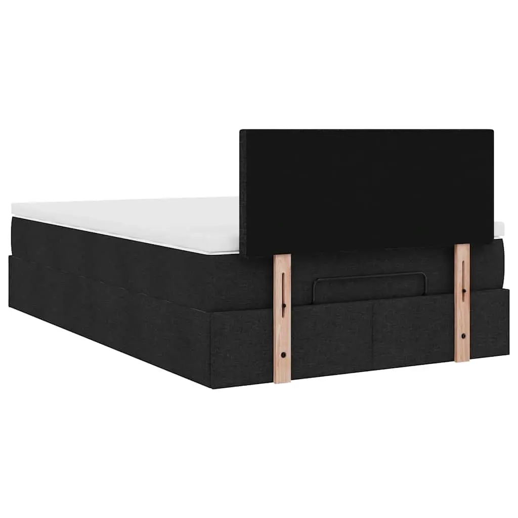 Ottoman Bed with Pocket Spring Mattress in Black