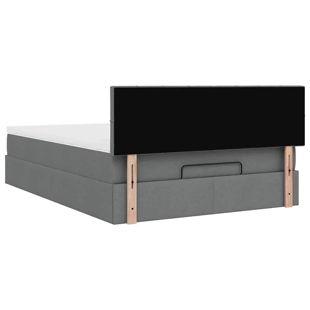 Queen Size Ottoman Bed with Pocket Spring Mattress in Grey