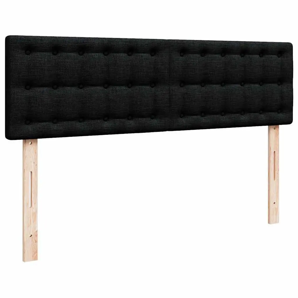 Black Fabric Double Ottoman Bed with Mattress