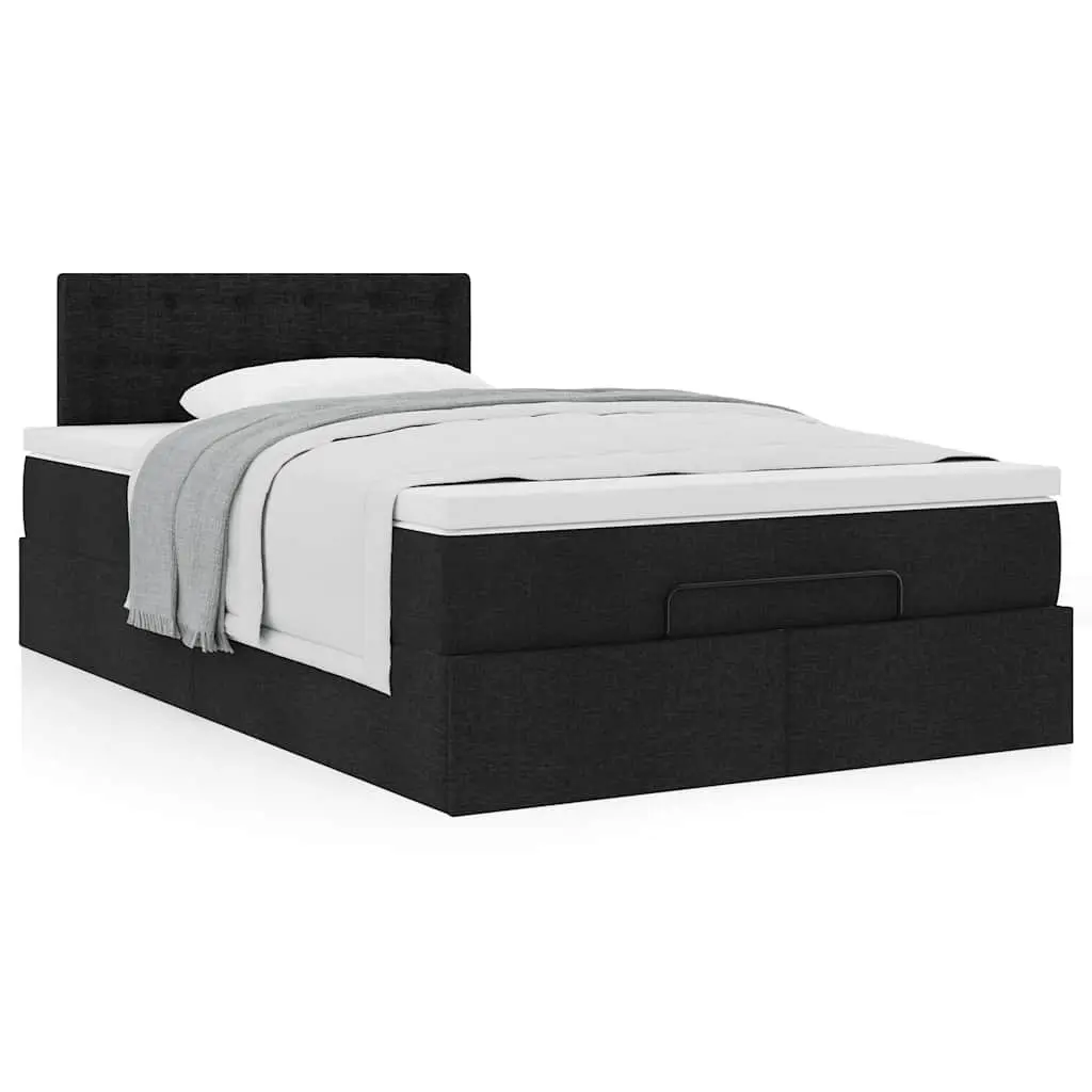 Ottoman Bed with Pocket Spring Mattress in Black