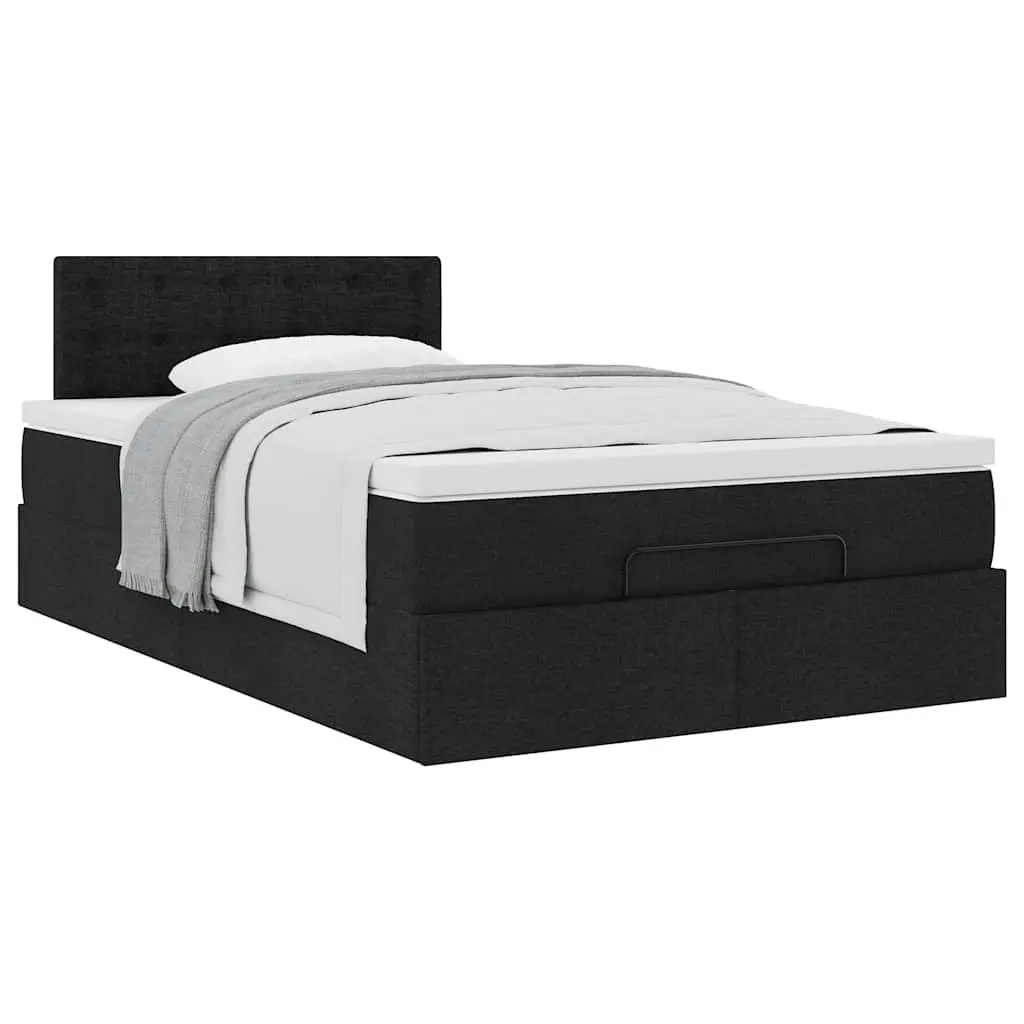Ottoman Bed with Pocket Spring Mattress in Black