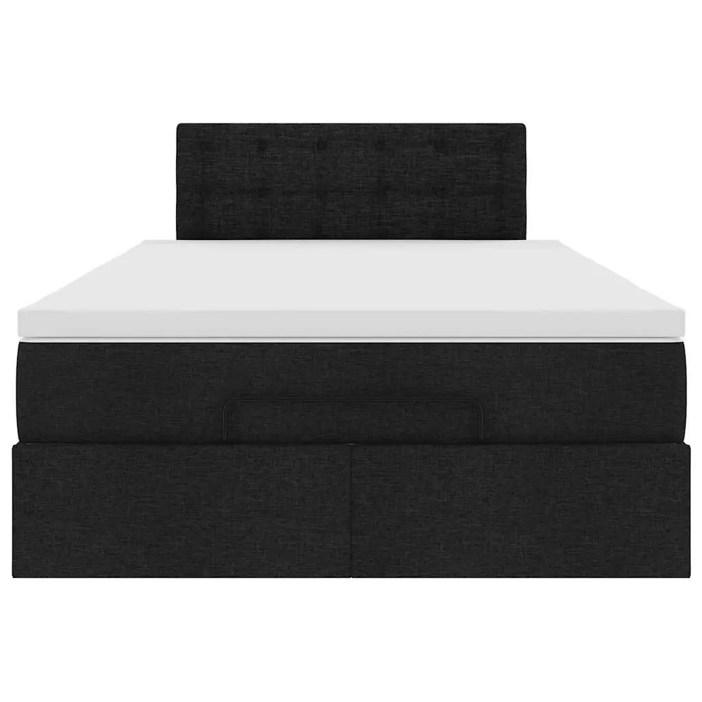 Ottoman Bed with Pocket Spring Mattress in Black