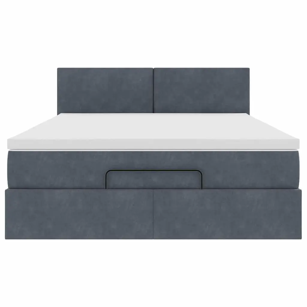 Ottoman Bed with Pocket Spring Mattress in Grey