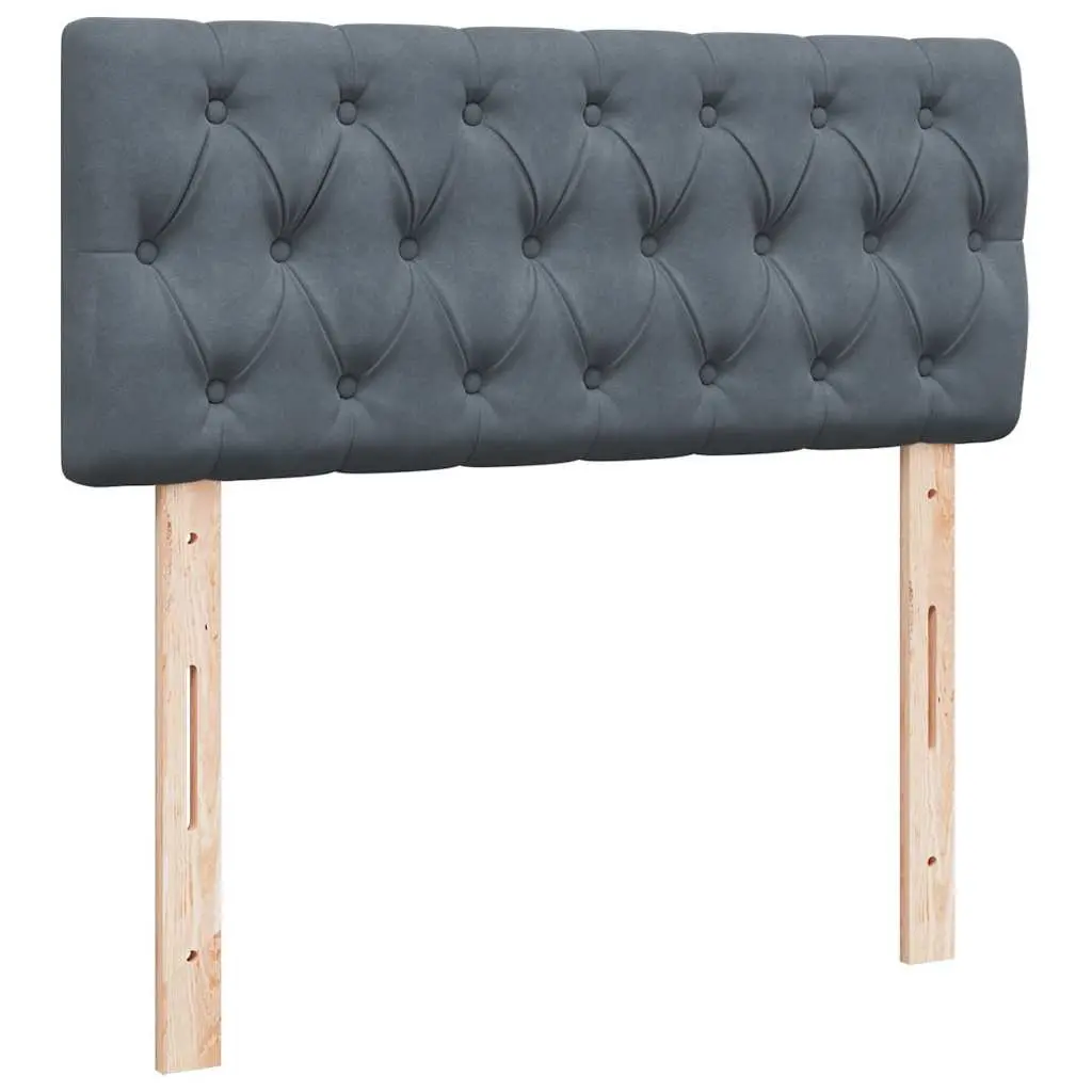 Ottoman Bed Velvet King Single Grey with Mattress and Hydraulic Lift Storage