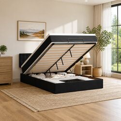 Durable Double Ottoman Bed with Pocket Spring Mattress