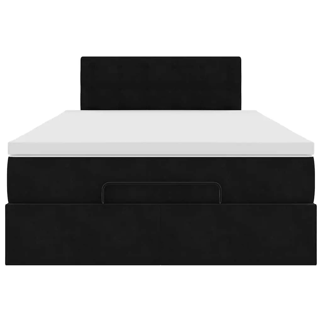 Black King Single Ottoman Bed with Pocket Spring Mattress