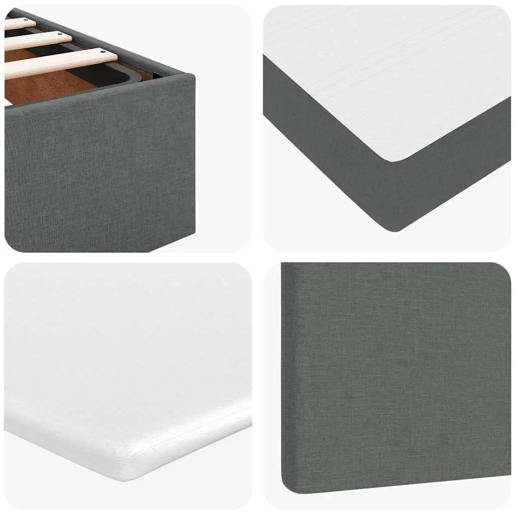 Ottoman Bed Pocket Spring Mattress Queen Grey Fabric