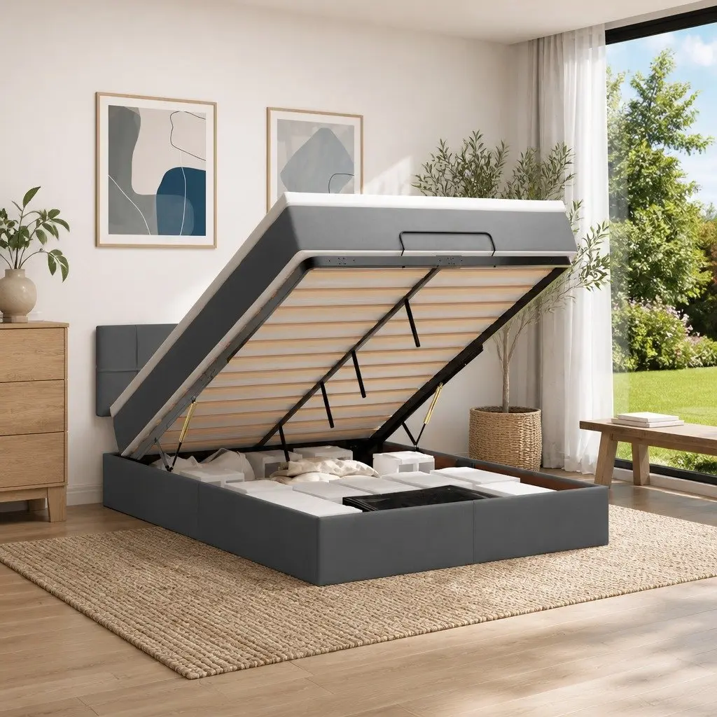 Queen Ottoman Bed with Pocket Spring Mattress