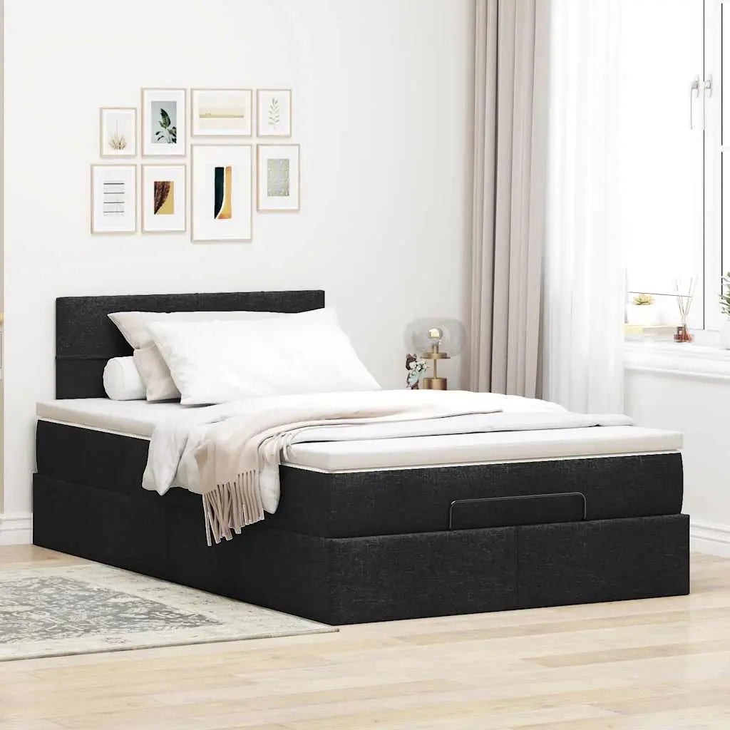 Ottoman Storage Bed with LED Lights and Mattress