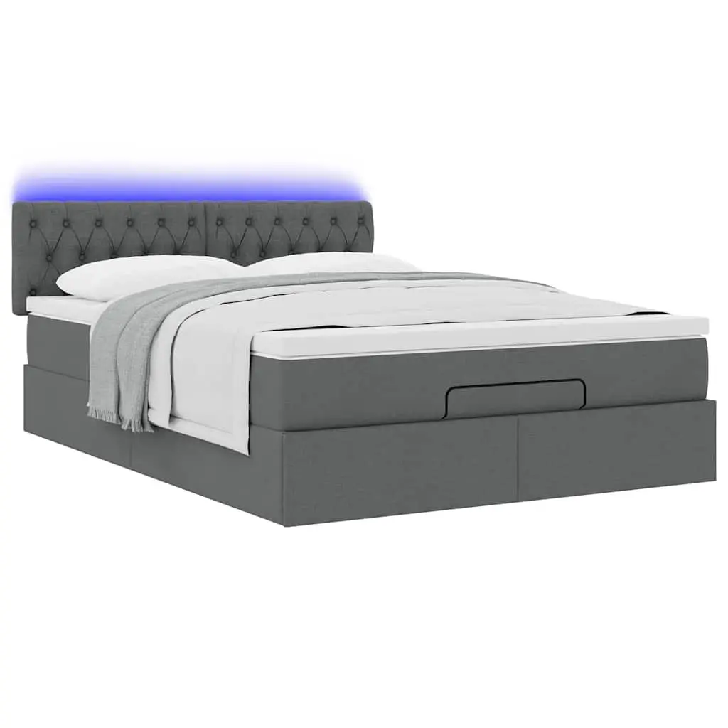 Ottoman Bed Pocket Spring Mattress Queen Size Grey