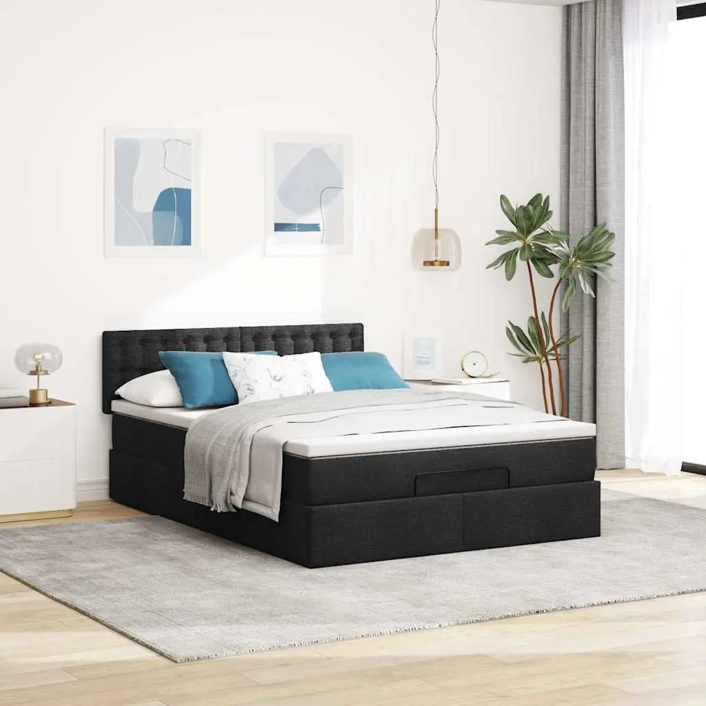 Ottoman Bed with Pocket Spring Mattress and LED Lighting