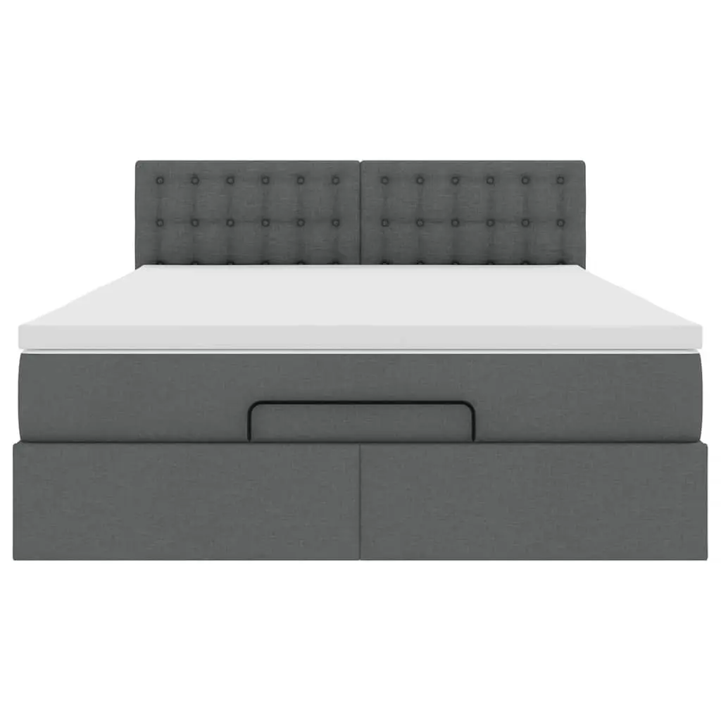 Queen Size Ottoman Bed with Pocket Spring Mattress & LED Lights