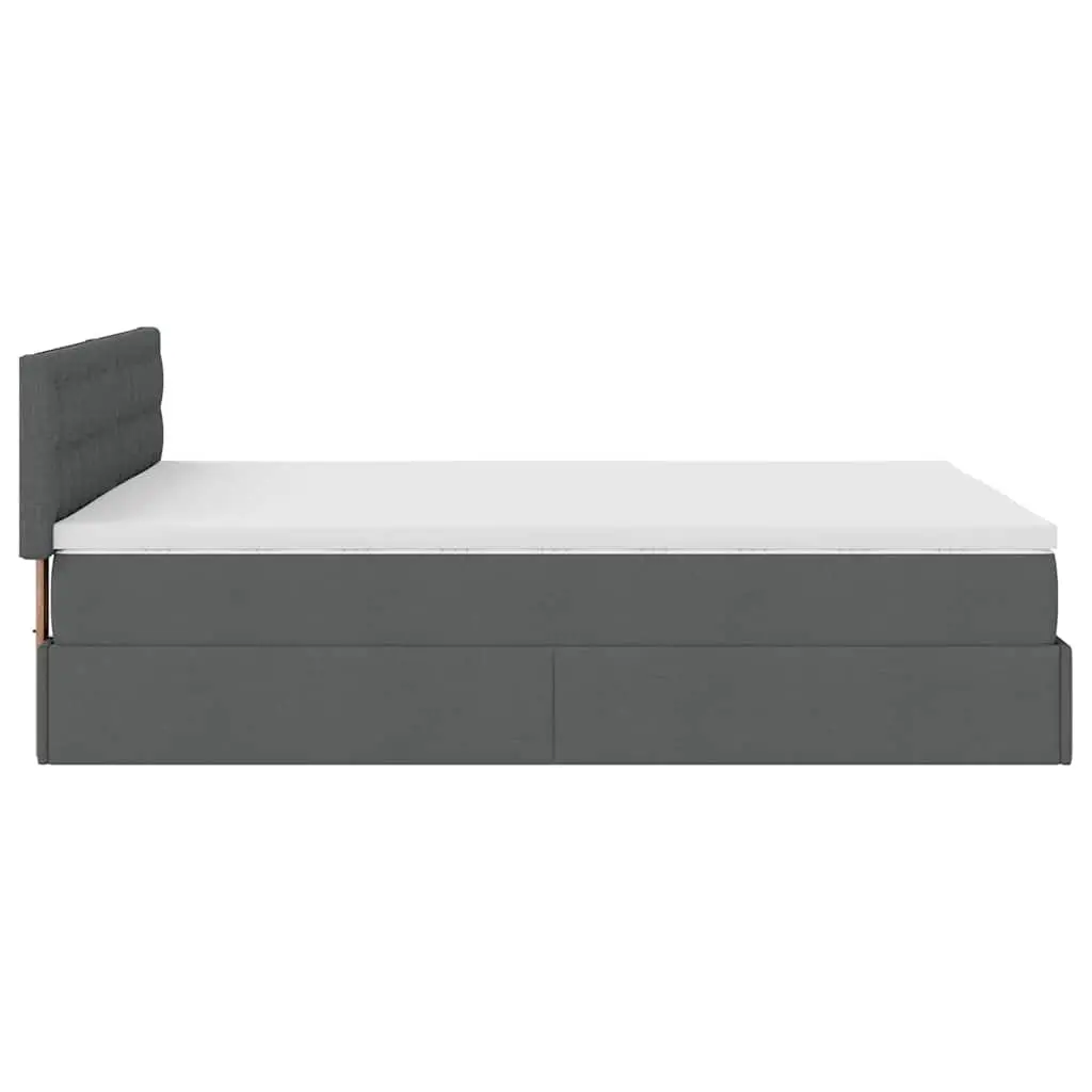 Queen Size Ottoman Bed with Pocket Spring Mattress & LED Lights