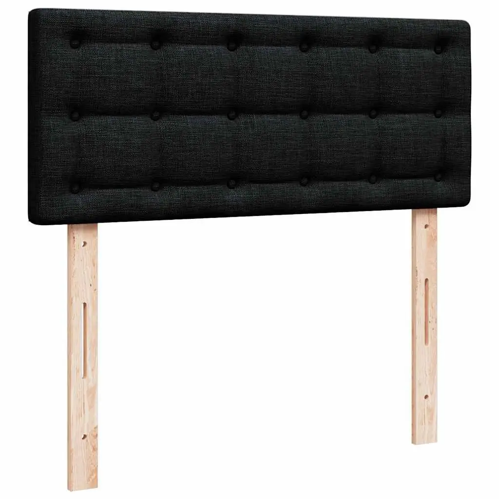 Black Fabric Ottoman Bed with Pocket Spring Mattress