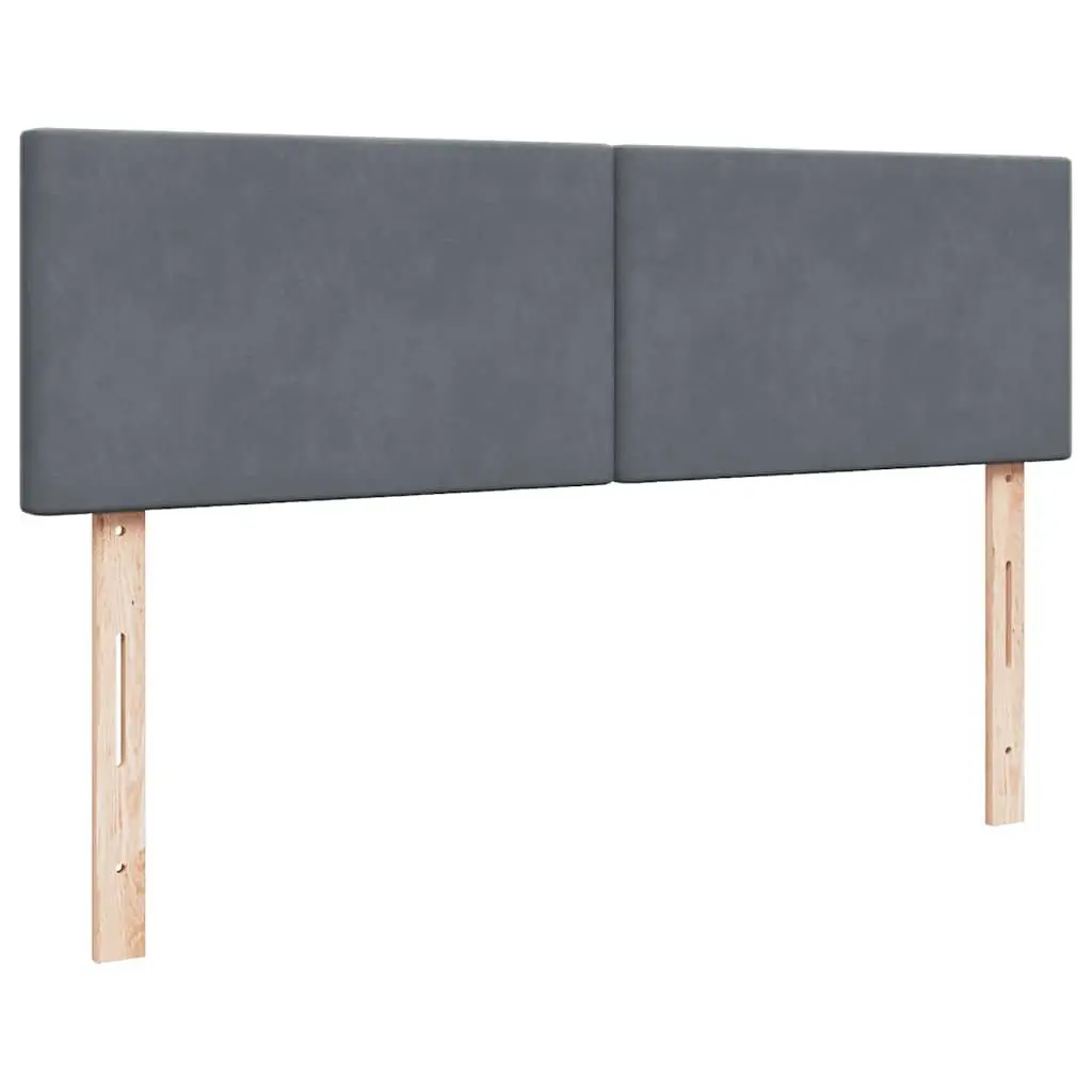Ottoman Bed Velvet Grey Double with Pocket Spring Mattress Hydraulic Lift Storage LED