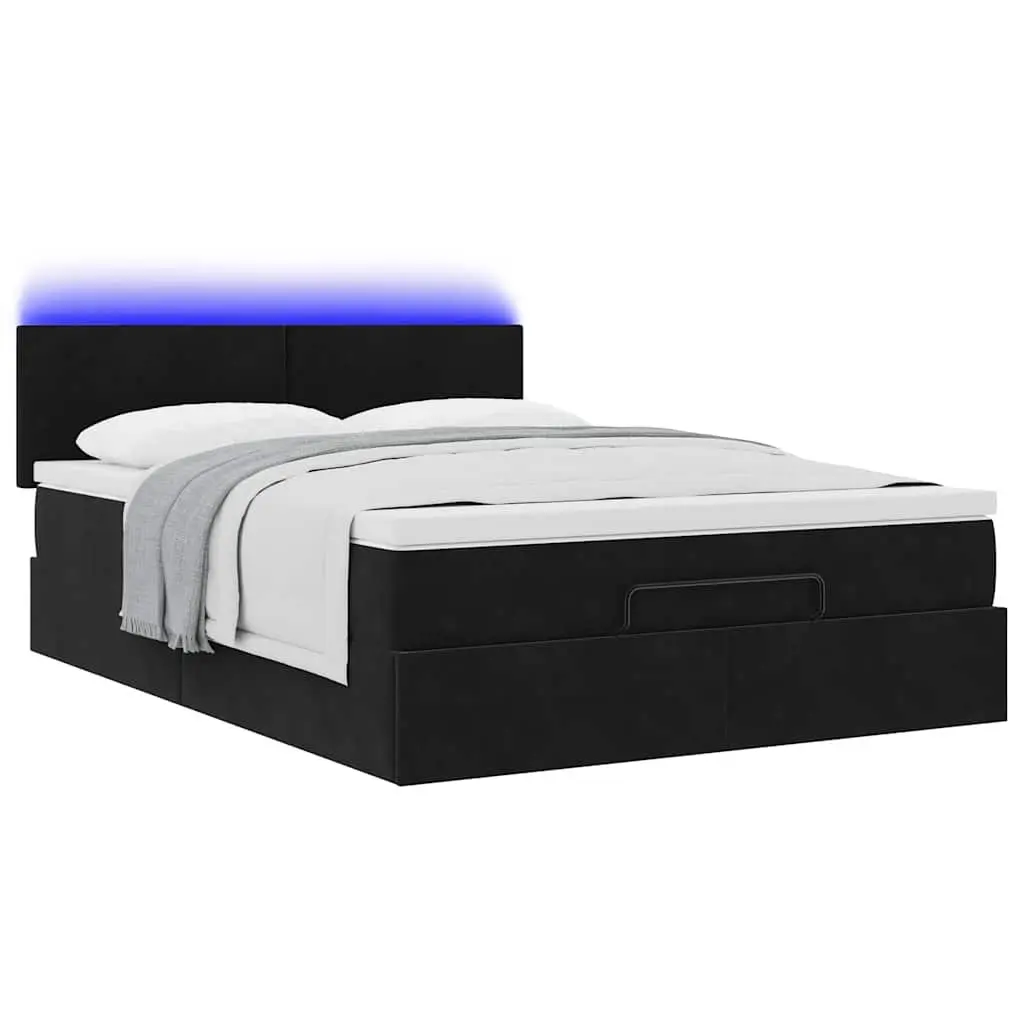 Ottoman Bed with Pocket Spring Mattress and LED Lights