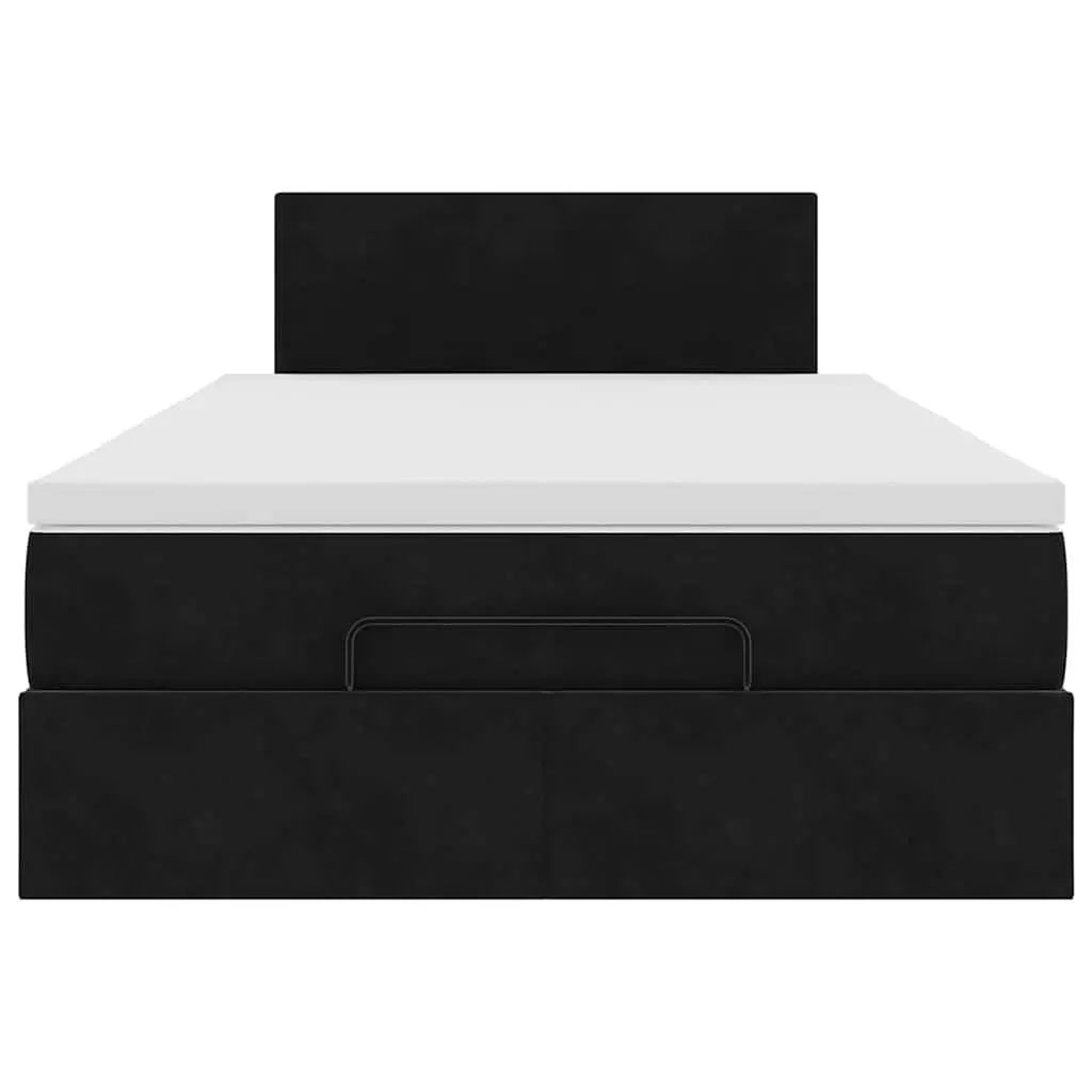 Black King Single Ottoman Bed with Pocket Spring Mattress