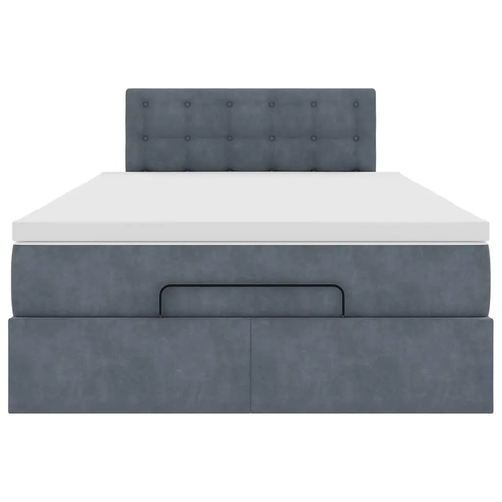 King Single Ottoman Bed with Pocket Spring Mattress in Grey