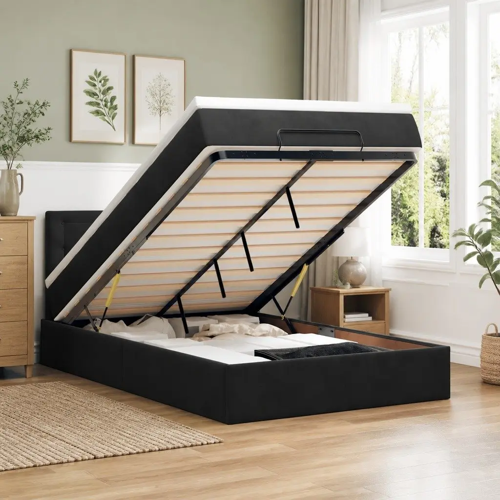 Ottoman Bed King Single with Pocket Spring Mattress