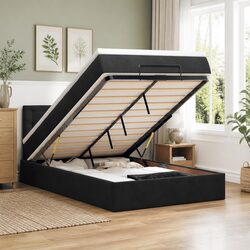 Stylish Ottoman Bed King Single with Pocket Spring Mattress