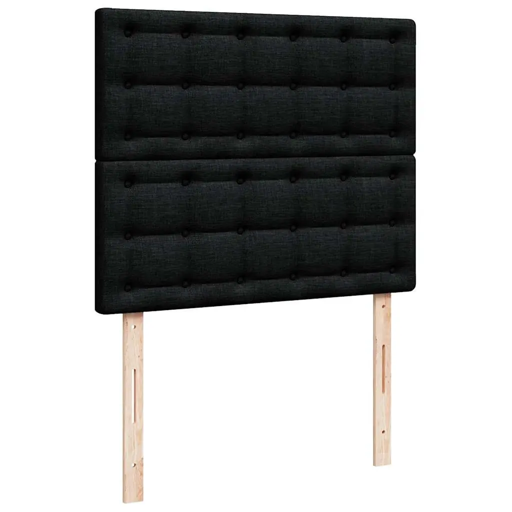 Black Ottoman Bed Frame King Single with Pocket Spring Mattress