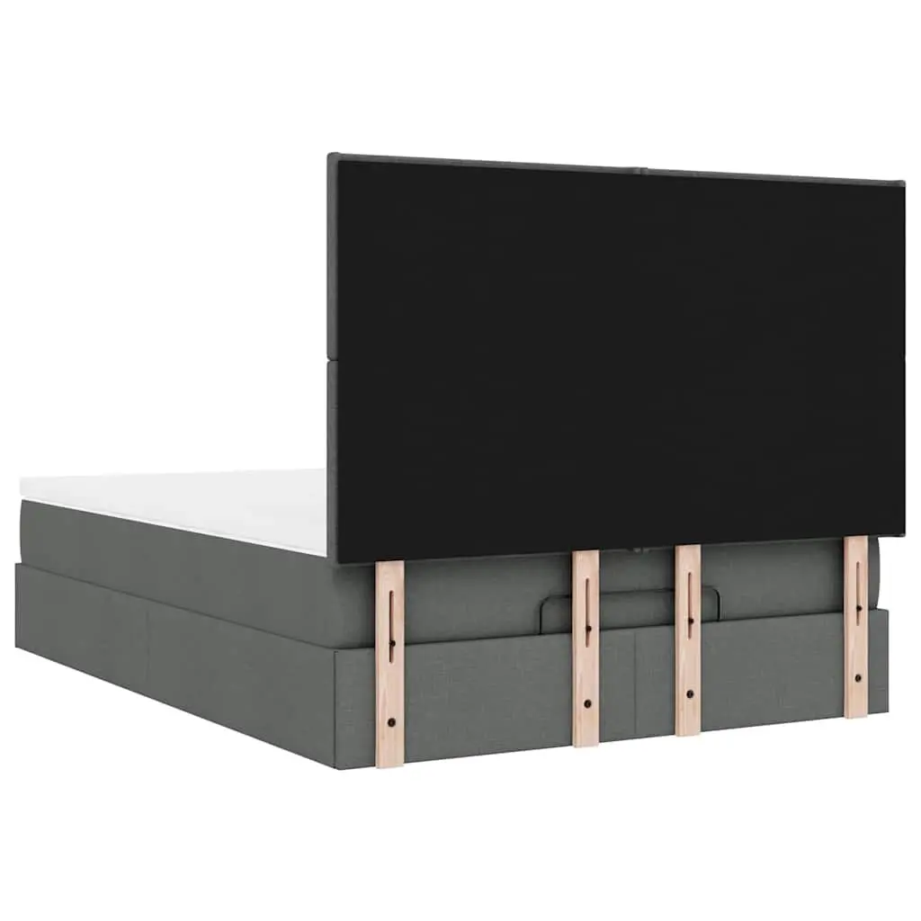 Queen Grey Ottoman Bed with Pocket Spring Mattress
