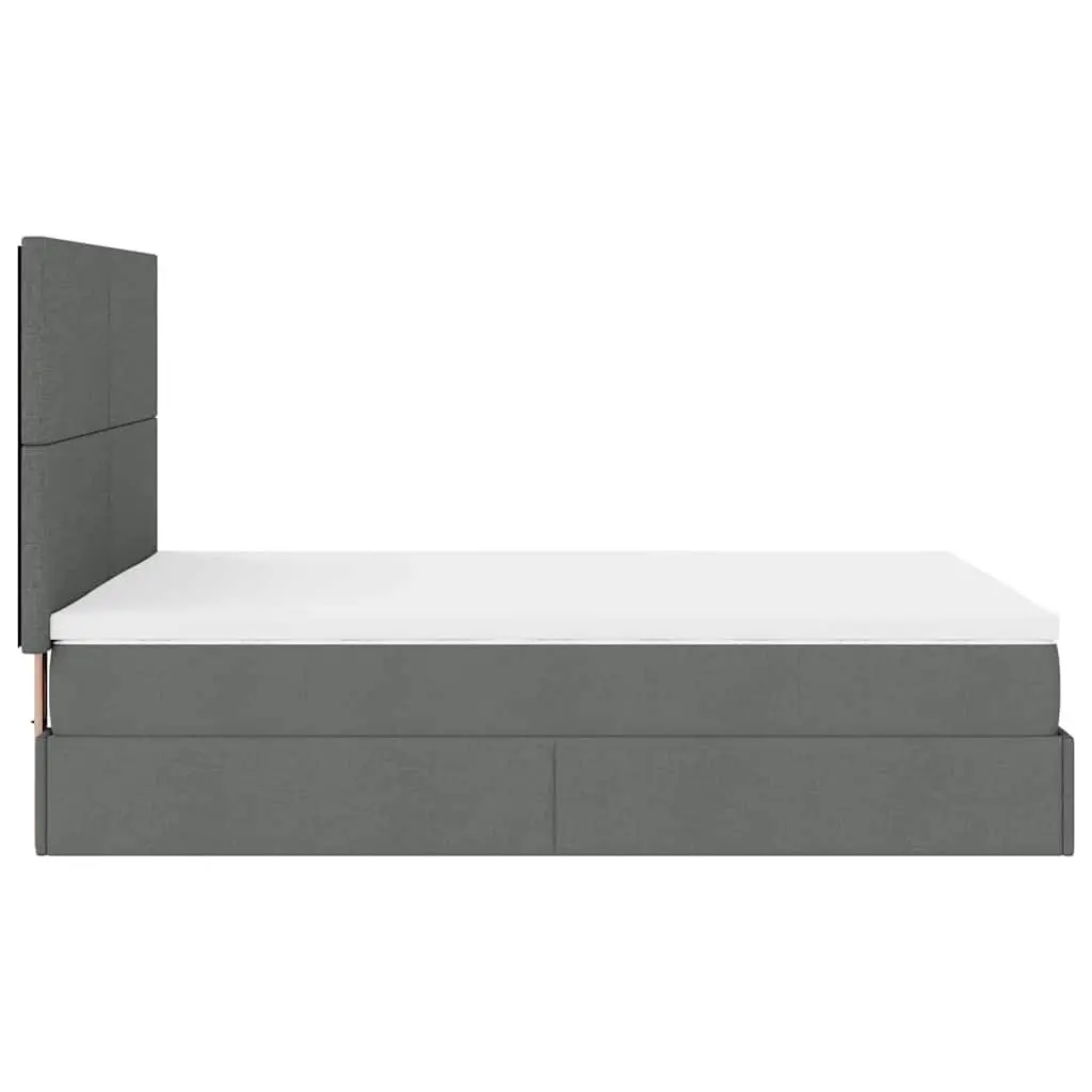 Queen Grey Ottoman Bed with Pocket Spring Mattress
