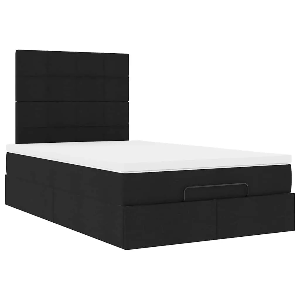 Black Ottoman Bed with Pocket Spring Mattress