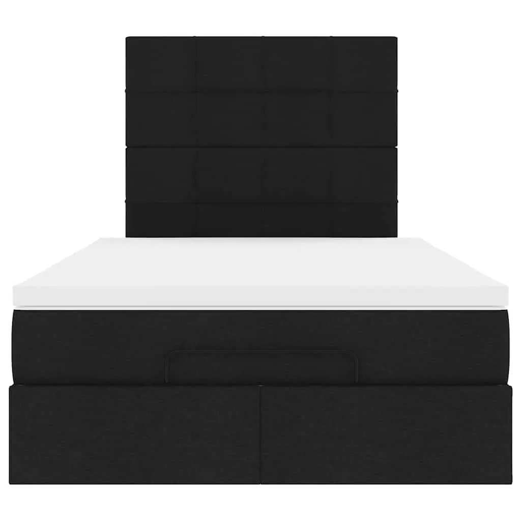 Black Ottoman Bed with Pocket Spring Mattress