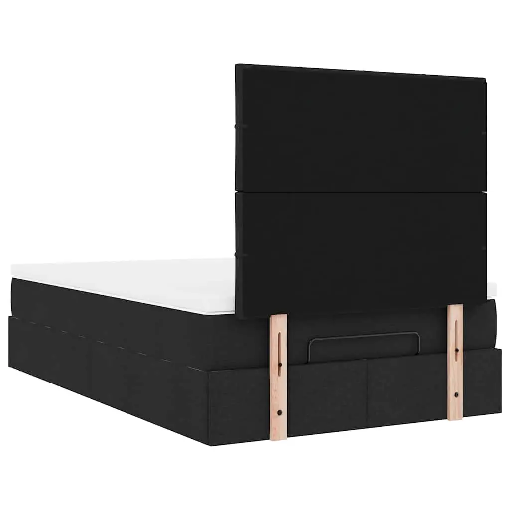 Black Ottoman Bed with Pocket Spring Mattress