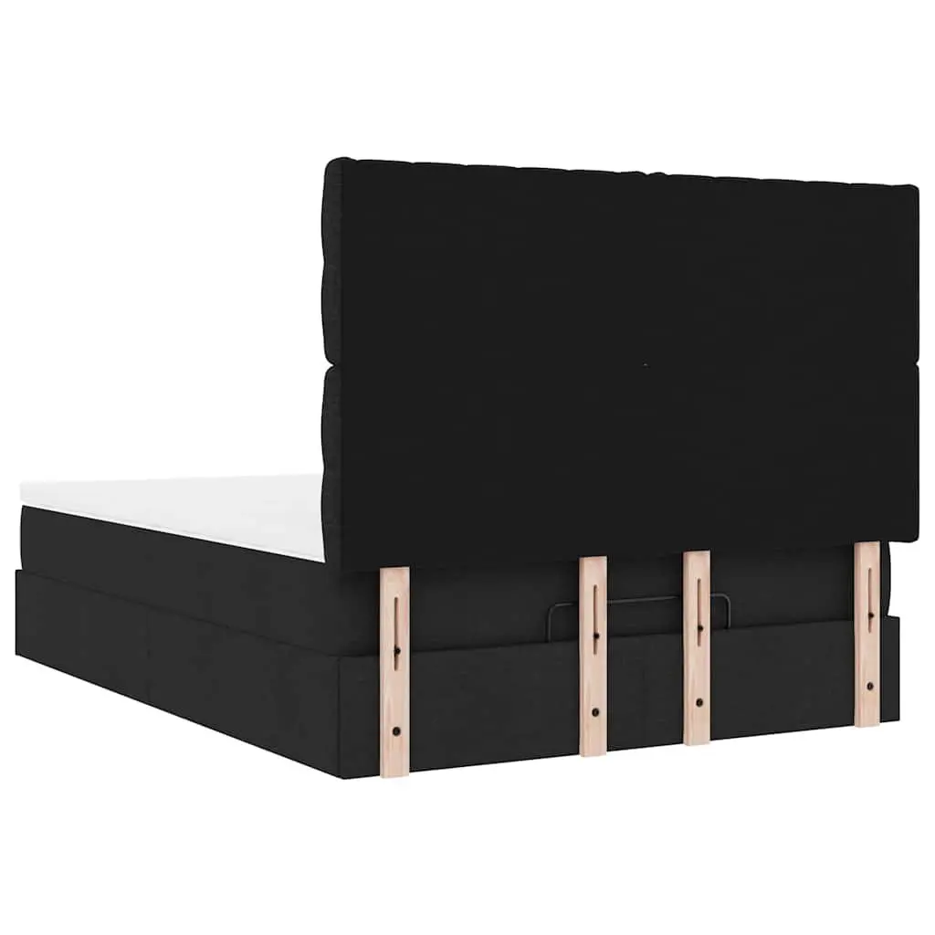 Ottoman Bed with Pocket Spring Mattress in Black