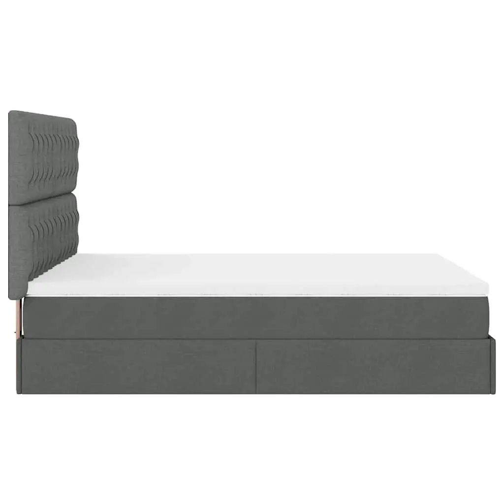 Ottoman Bed with Grey Pocket Spring Mattress for Storage